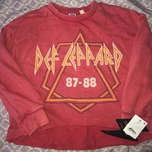 Junk food Def Leppard cropped sweater 4t